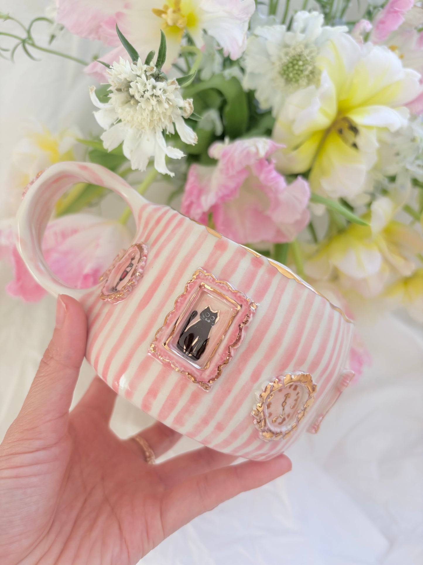 Candy Stripes Pet Gallery 🖼️ 🌸 ✨14k Gold Lustre Item ✨