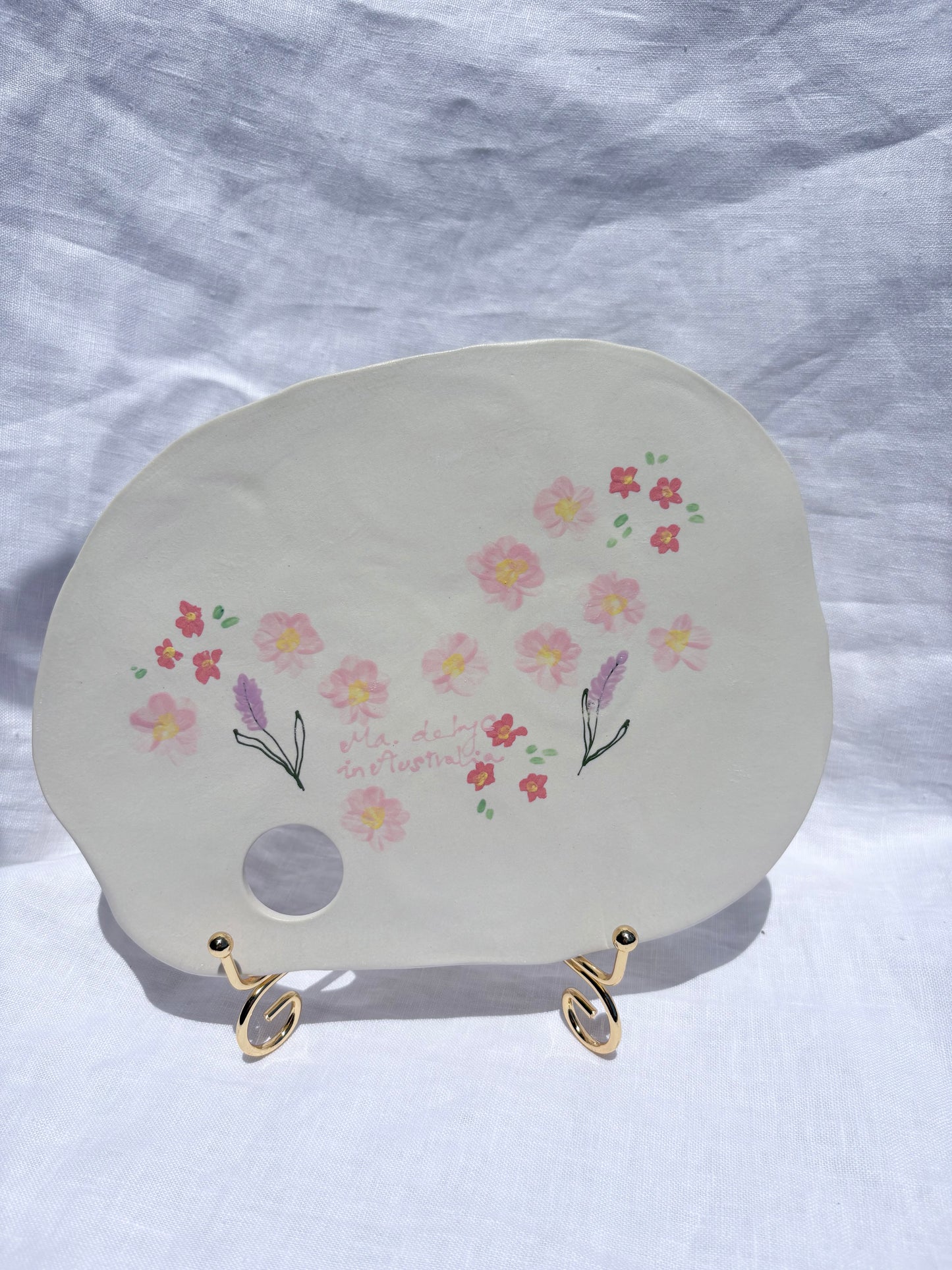 Lavender fields Paint Pallet 💜🧚♀️🐝 💐✨14k Gold Lustre Item ✨