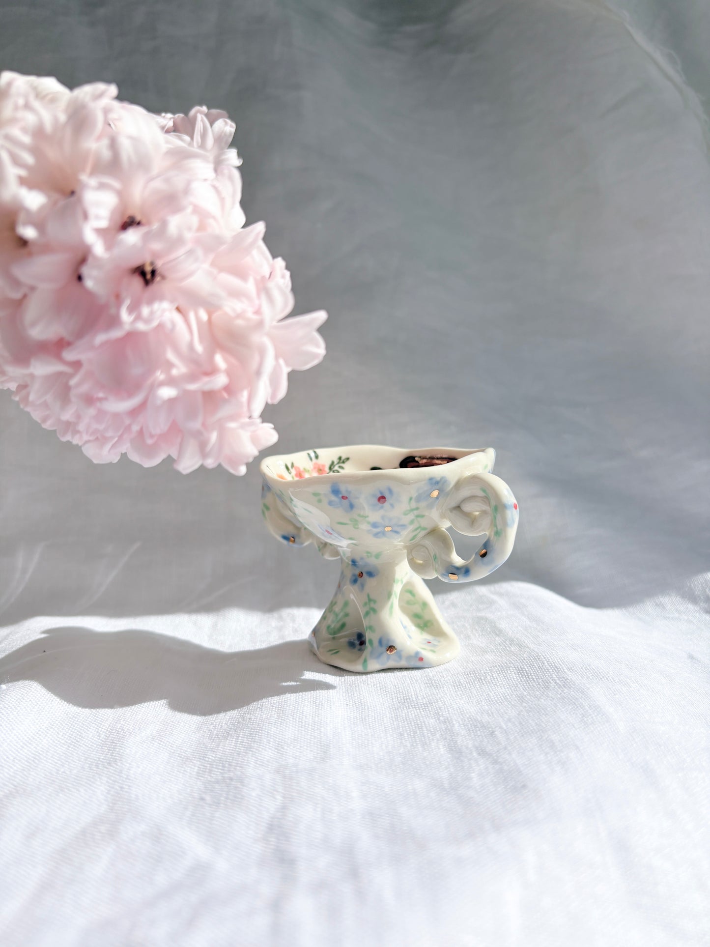 Sunday Morning mini Ring Dish✨14k Gold Lustre Item ✨