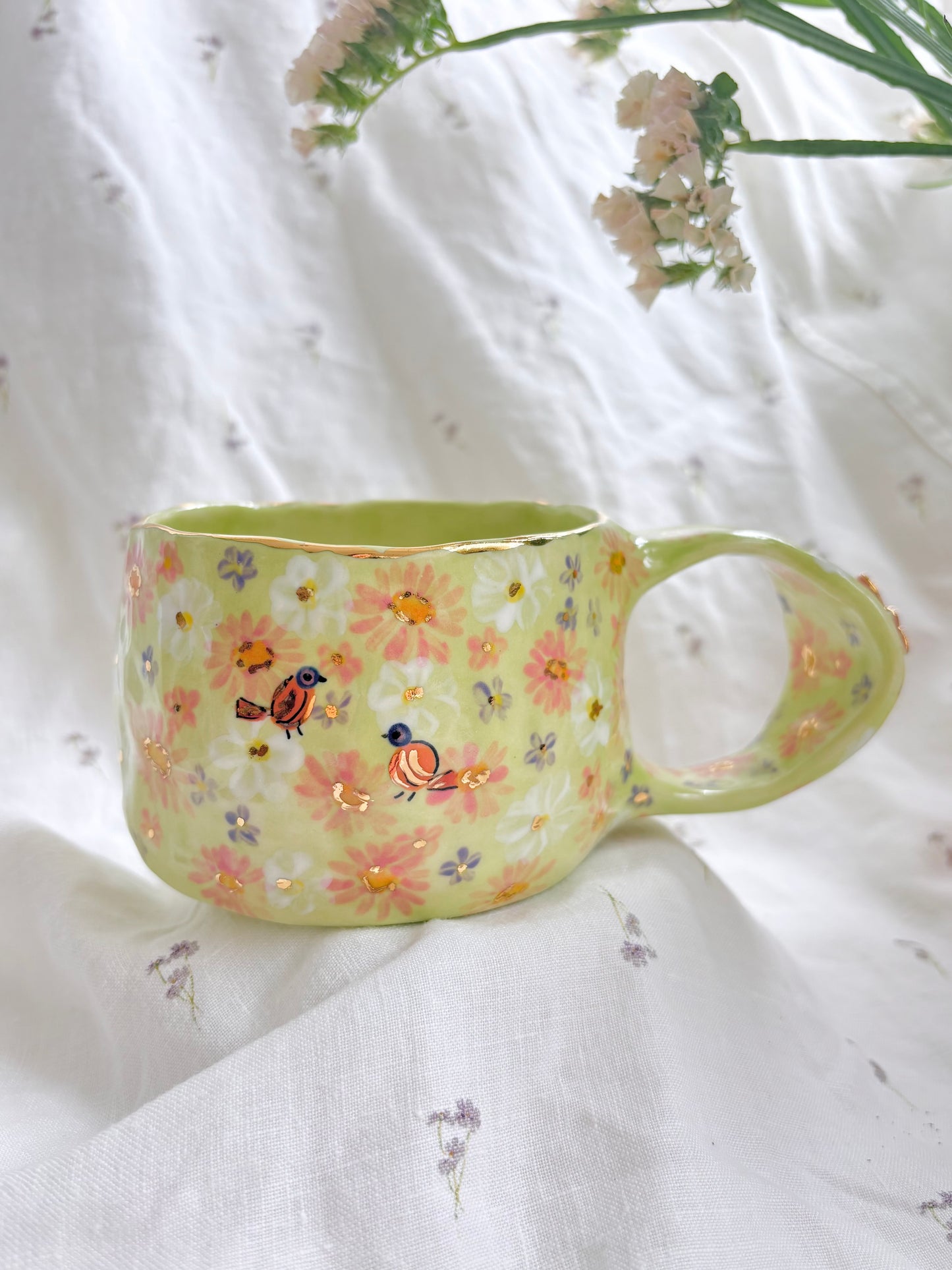 Fairy Garden 🧚‍♀️💚 💐✨14k Gold Lustre Item ✨