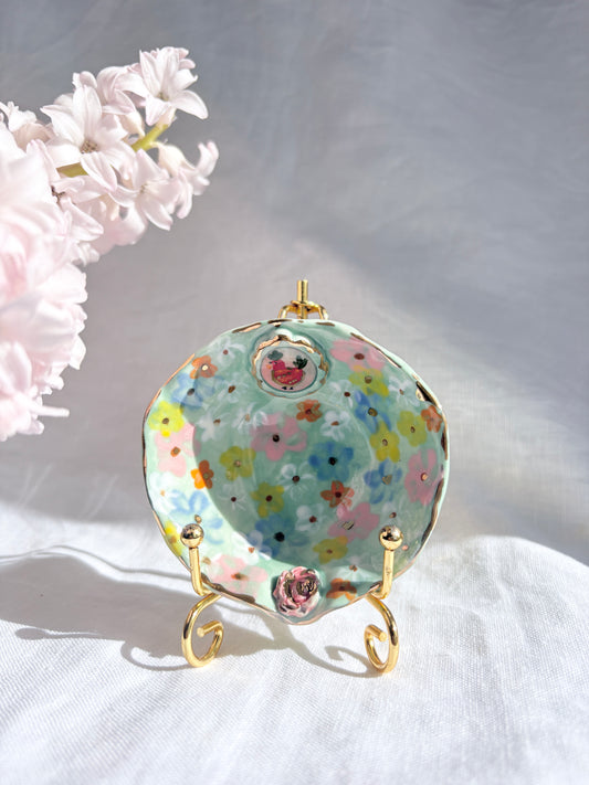 On The Farm Mini Ring Dish🐓✨14k Gold Lustre Item ✨