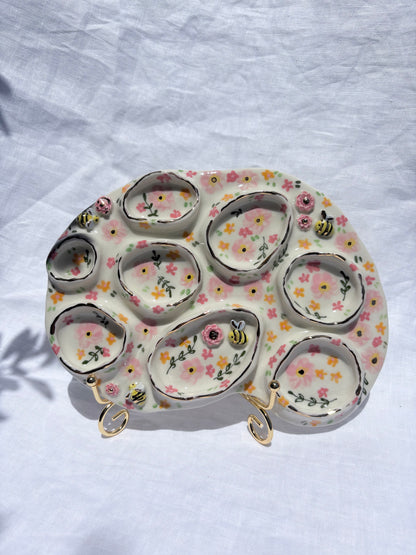 Fairy Garden Paint Pallet🧚‍♀️🐝 💐✨14k Gold Lustre Item ✨