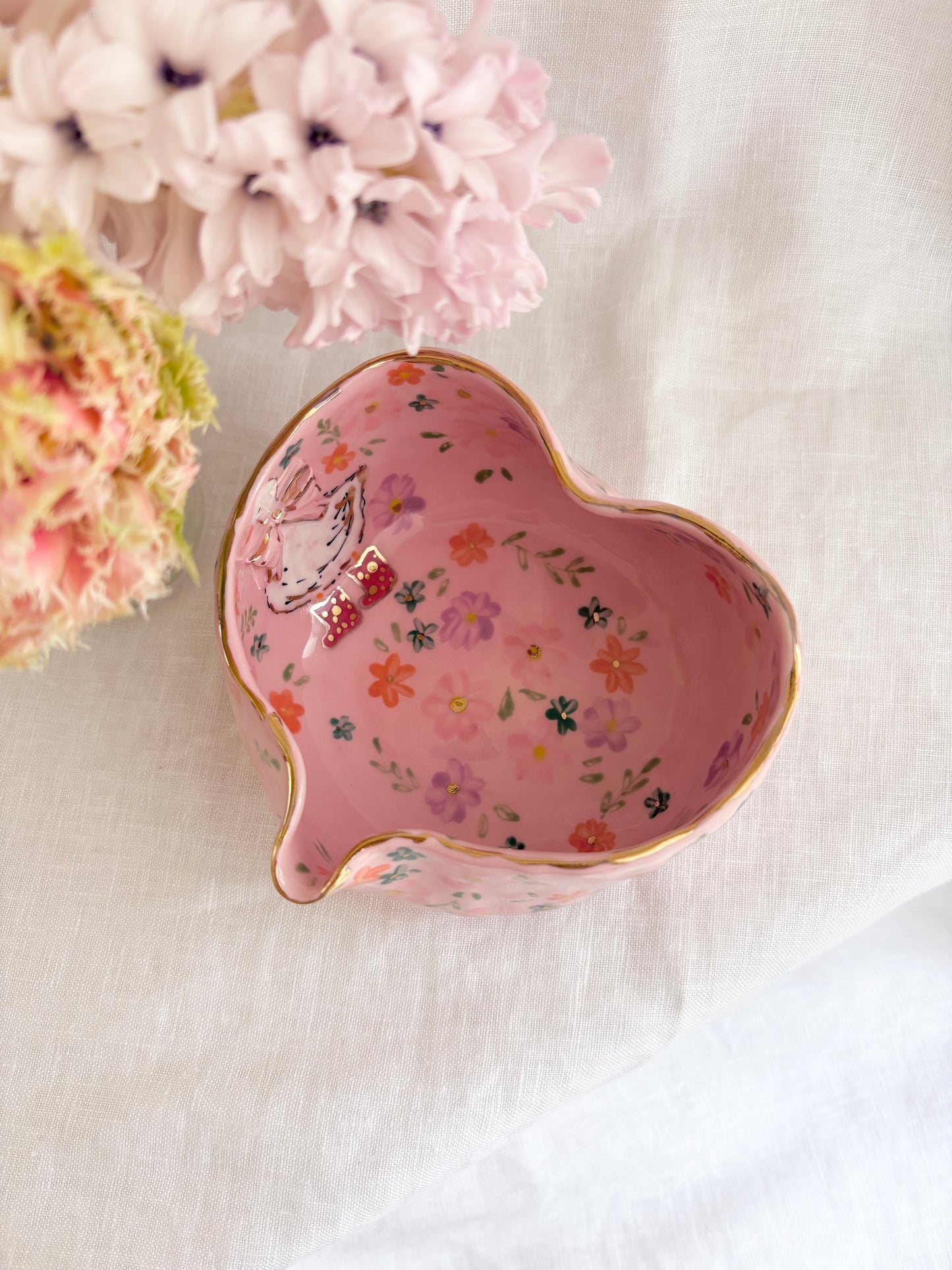 14k Gold Lustre Matcha bowl ✨ Fairy Goose 🪿🎀