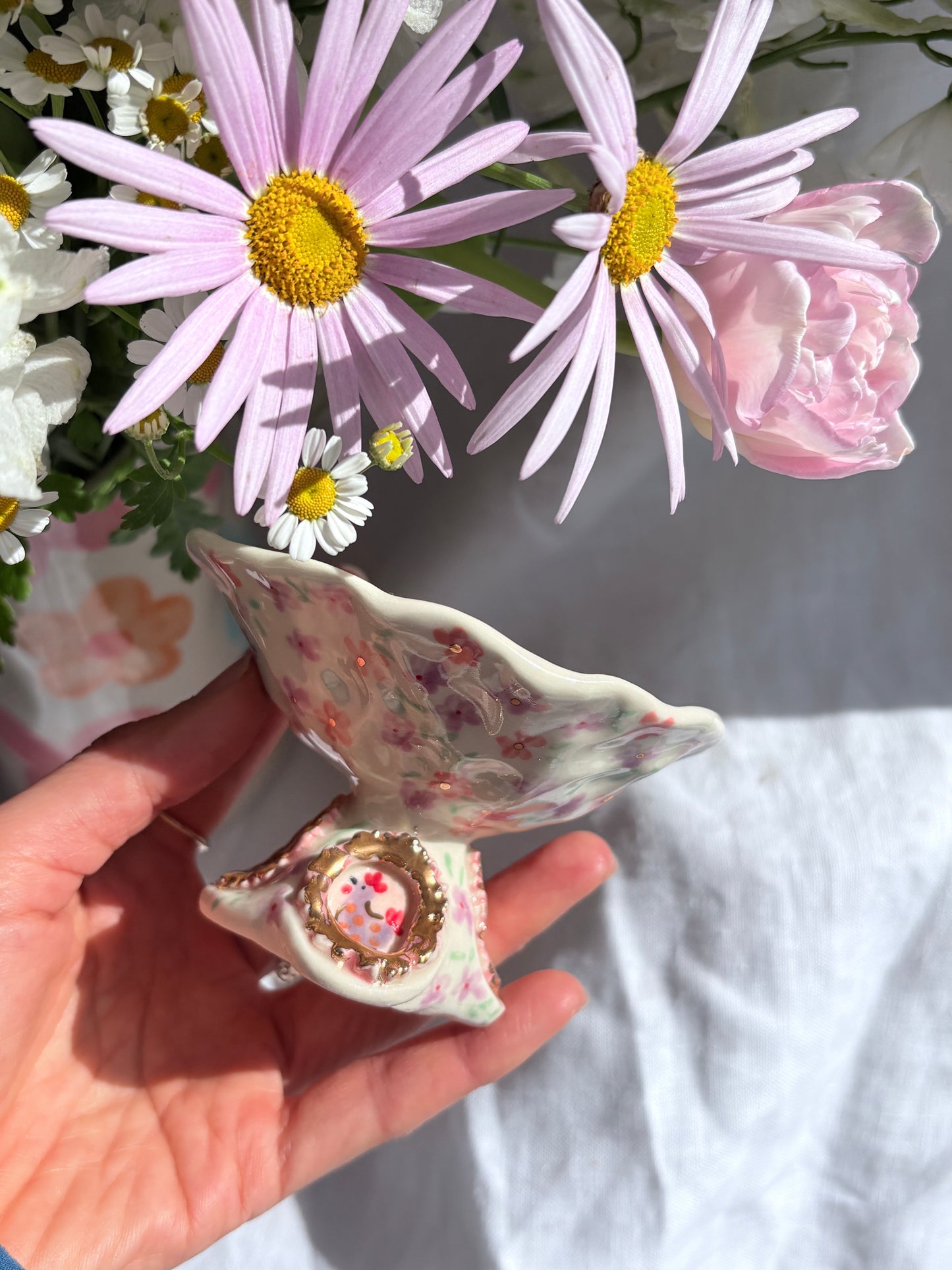 On the farm Ring Dish ✨14k Gold Lustre Item ✨