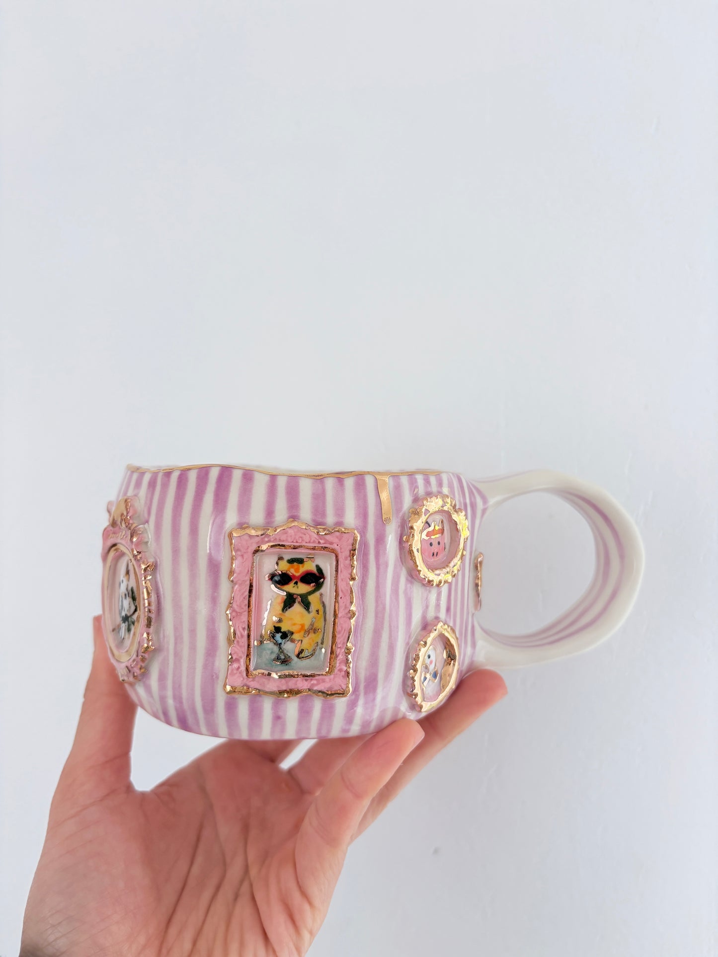 Candy Stripes Pet Gallery  🖼️ 💜 ✨14k Gold Lustre Item ✨