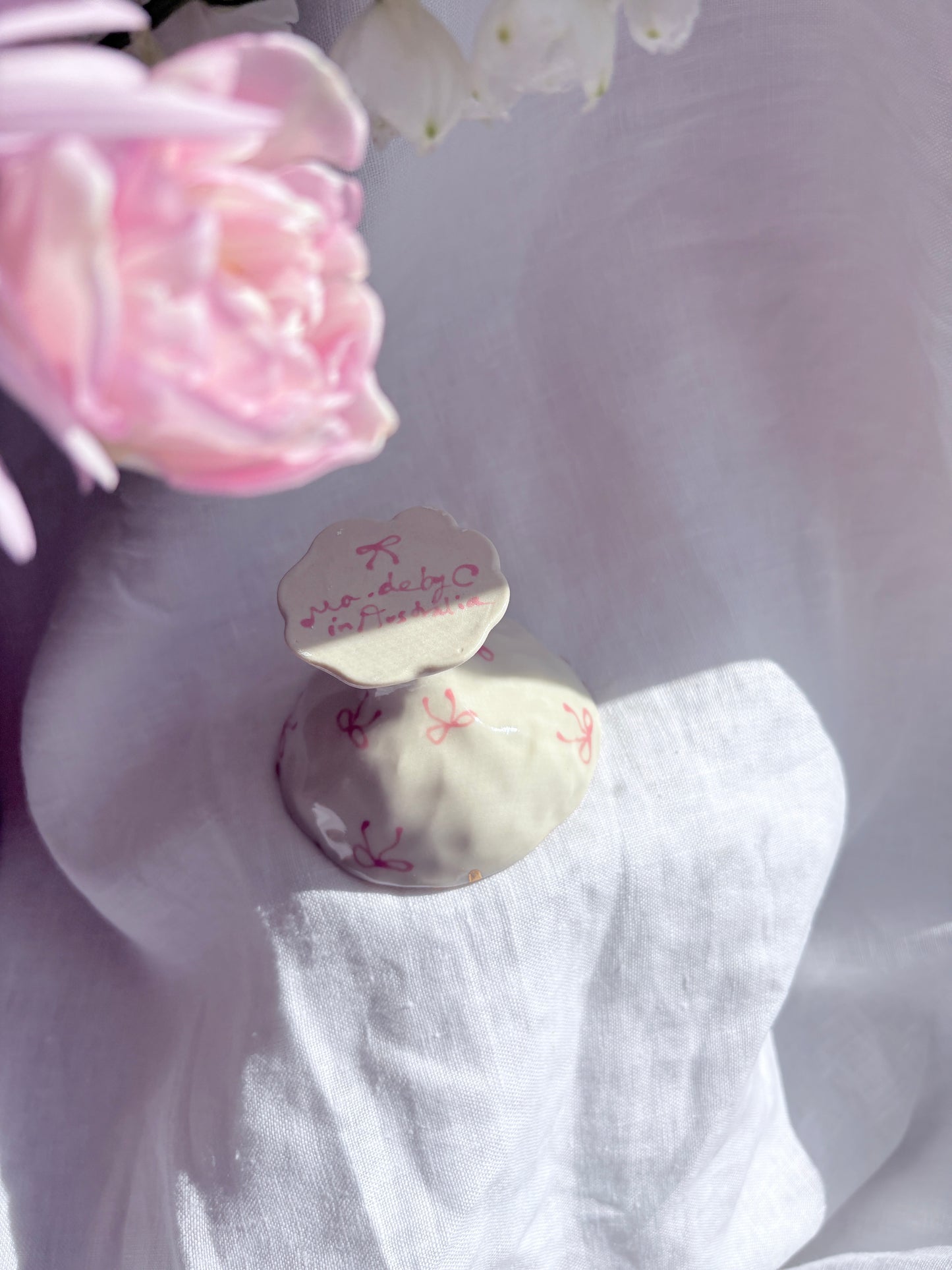Honey Bear 🧸 🎀 Ring Dish✨14k Gold Lustre Item ✨