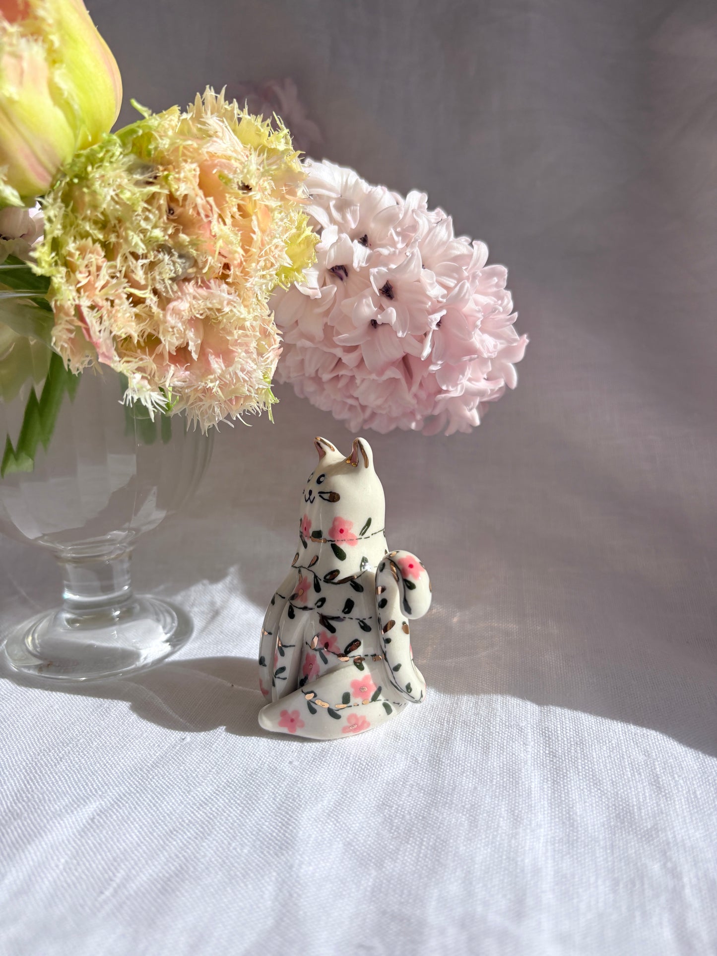 Little Fairy 🐱 ✨14k Gold Lustre Mini Figurine