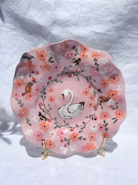Swan Lake Trinket 🦢💗✨14k Gold Lustre Item ✨