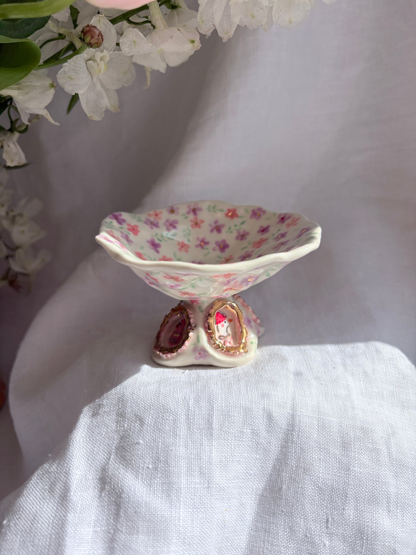 On the farm Ring Dish ✨14k Gold Lustre Item ✨