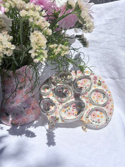 Fairy Garden Paint Pallet🧚‍♀️🐝 💐✨14k Gold Lustre Item ✨