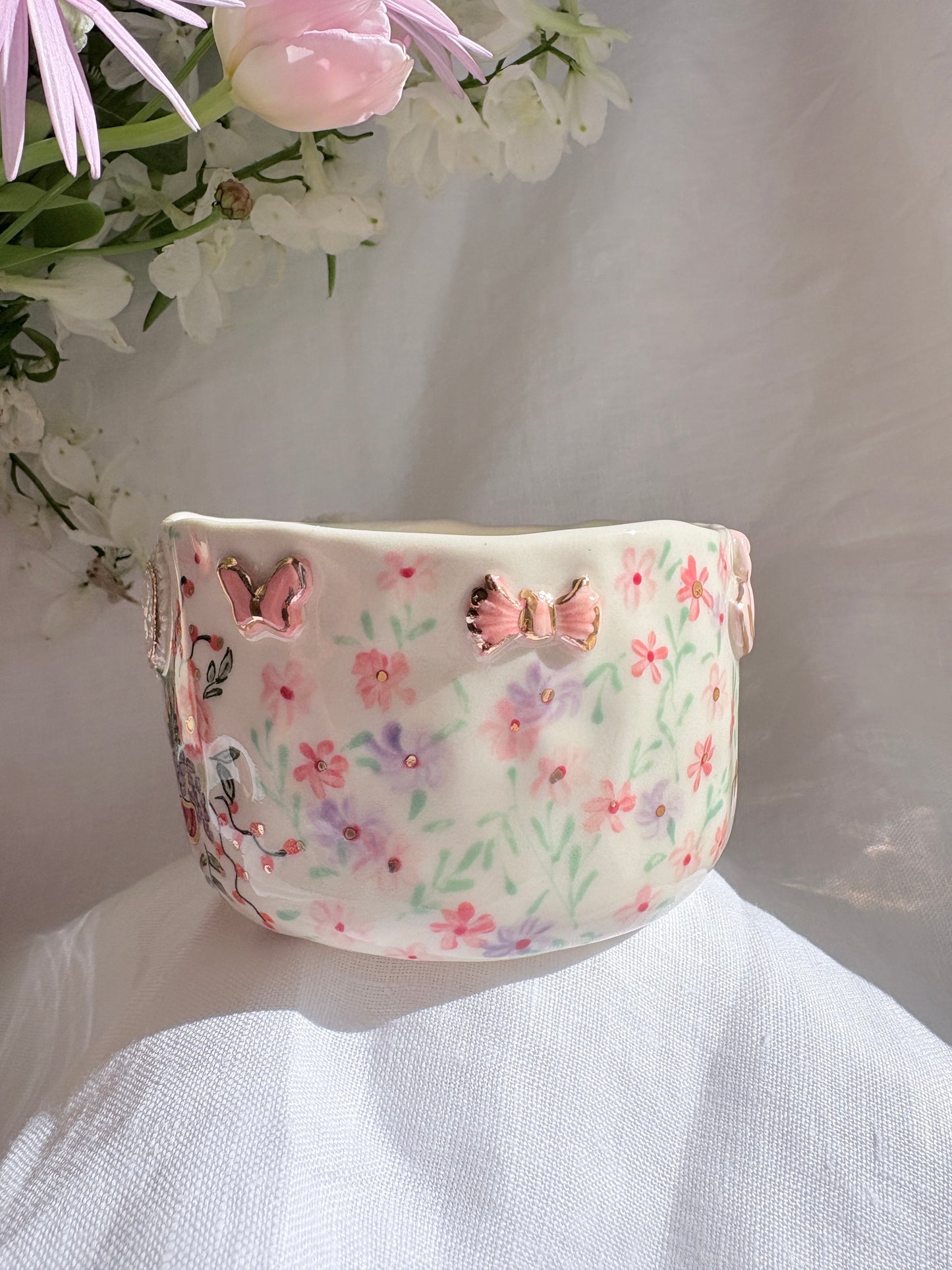Sunday Morning 🧚‍♀️ 💐 Charm Mug ✨14k Gold Lustre Item ✨