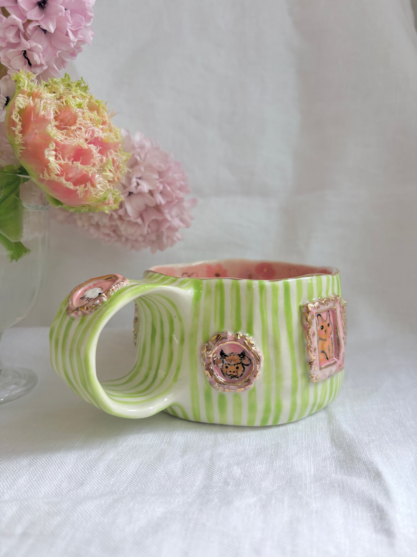 Candy Stripes Pet Gallery  🖼️ 💚 ✨14k Gold Lustre Item ✨