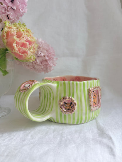 Candy Stripes Pet Gallery  🖼️ 💚 ✨14k Gold Lustre Item ✨