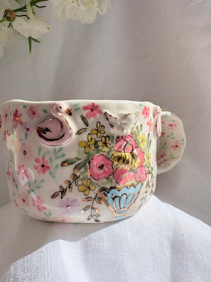 Sunday Morning 🧚‍♀️ 💐 Charm Mug ✨14k Gold Lustre Item ✨