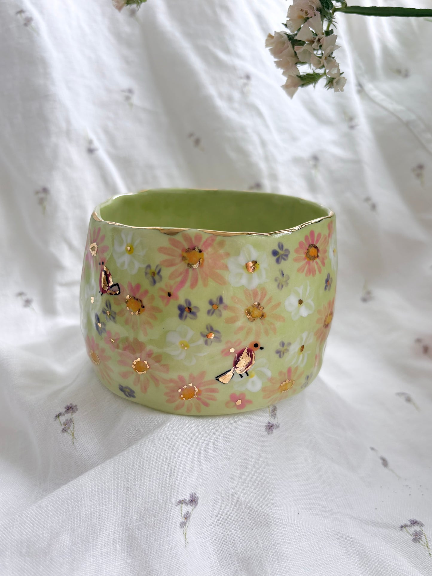 Fairy Garden 🧚‍♀️💚 💐✨14k Gold Lustre Item ✨