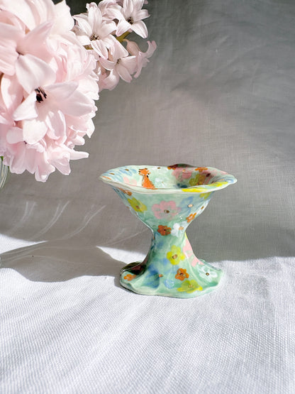 Fairy Goose 🦆 🎀 mini ring dish✨14k Gold Lustre Item ✨