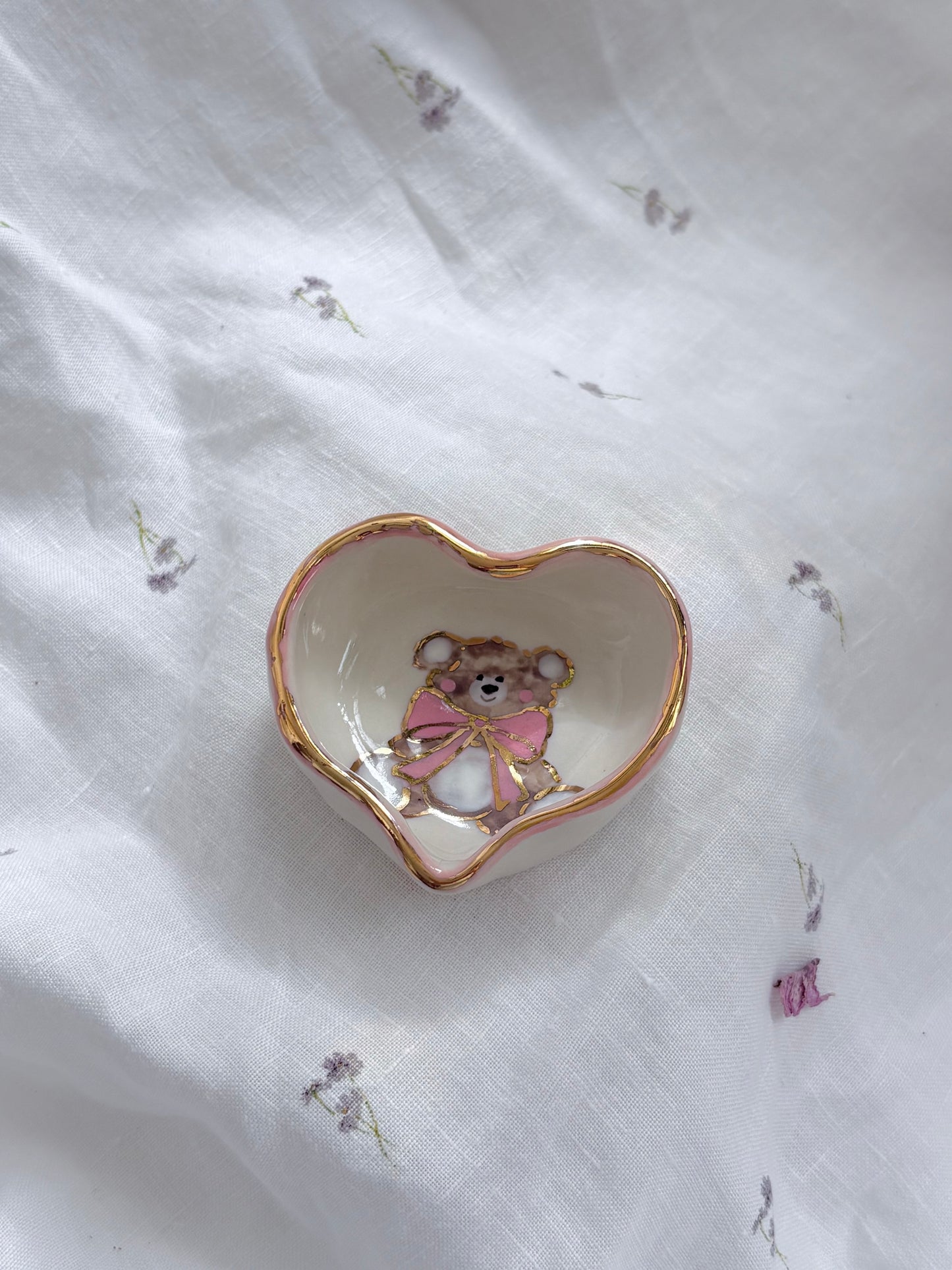 Honey Bear  Ring Dish 🧸✨14k Gold Lustre Item ✨ PRE-ORDER dispatch by end of February