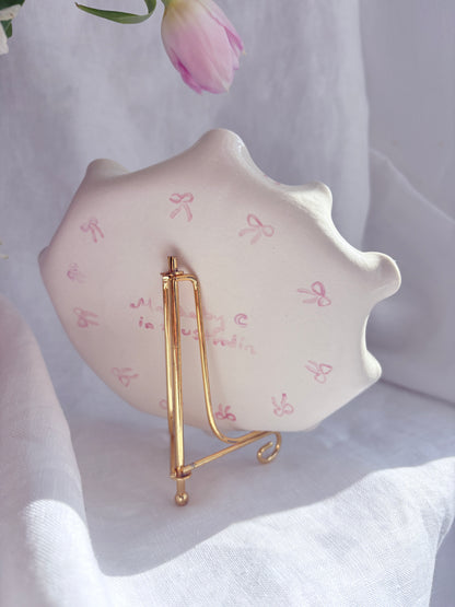 Swan Lake Wavy Plate 🦢💜✨14k Gold Lustre Item ✨