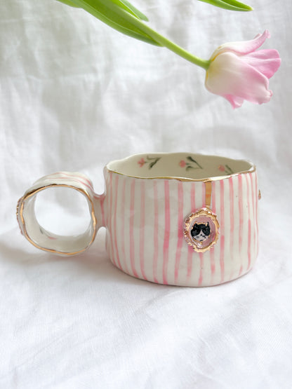 Candy Stripes Pet Gallery  🖼️  🌷 ✨14k Gold Lustre Item