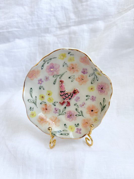 On the farm🐓ring dish ✨Gold Lustre Item ✨