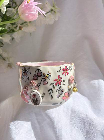 Fairy Garden Charm Mug 🧚‍♀️ 💐✨14k Gold Lustre Item ✨