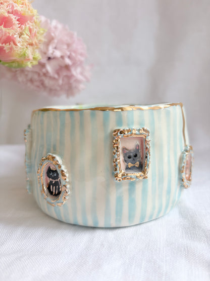 Candy Stripes Pet Gallery  🖼️ 🩵 ✨14k Gold Lustre Item ✨