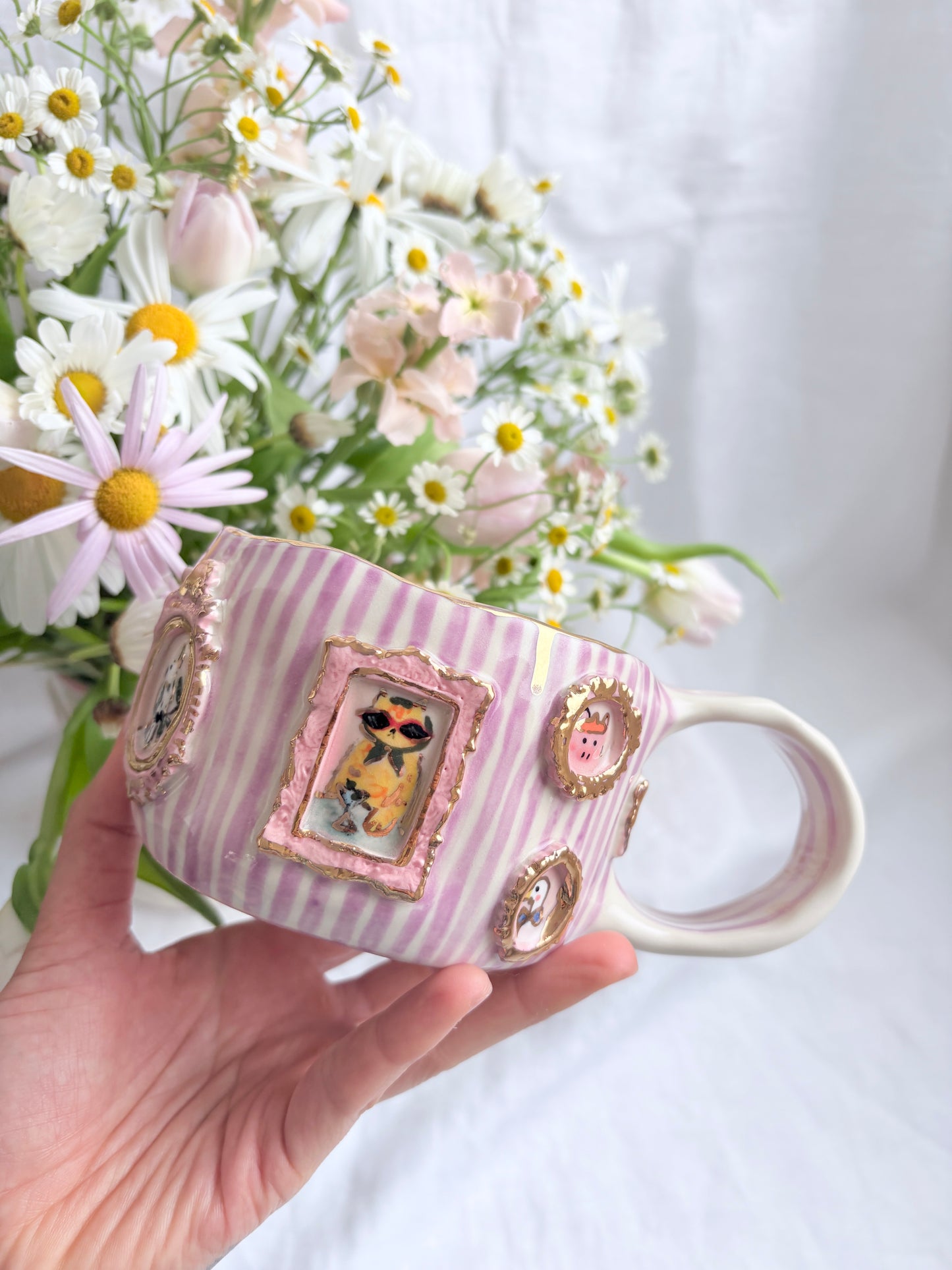 Candy Stripes Pet Gallery  🖼️ 💜 ✨14k Gold Lustre Item ✨