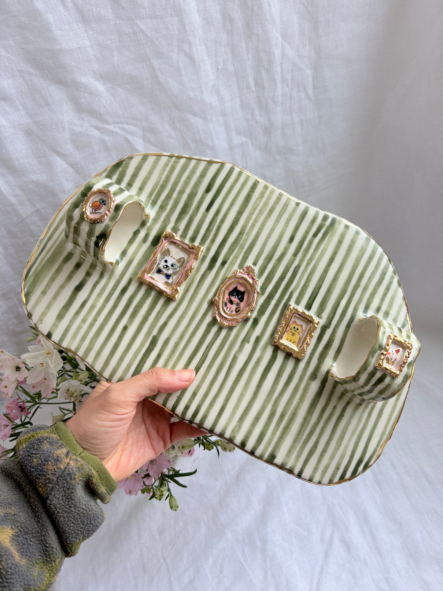Candy Stripes Pet Gallery  🖼️ 💙 ✨14k Gold Lustre Item ✨