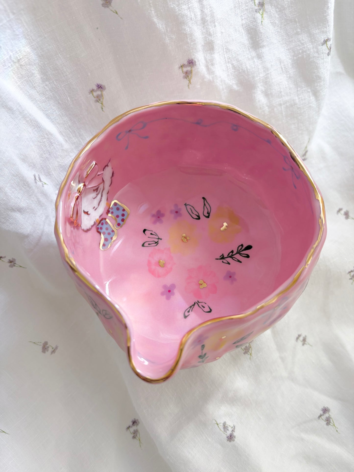 Fairy Goose Matcha Bowl 🦆✨Gold Lustre Item ✨