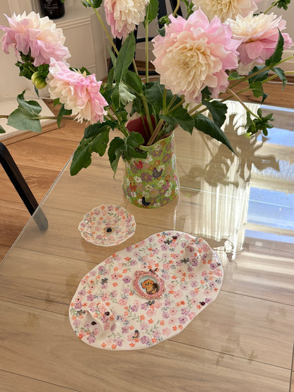 Pet Gallery Platter and Olive Plate Set ✨14k Gold Lustre Item ✨