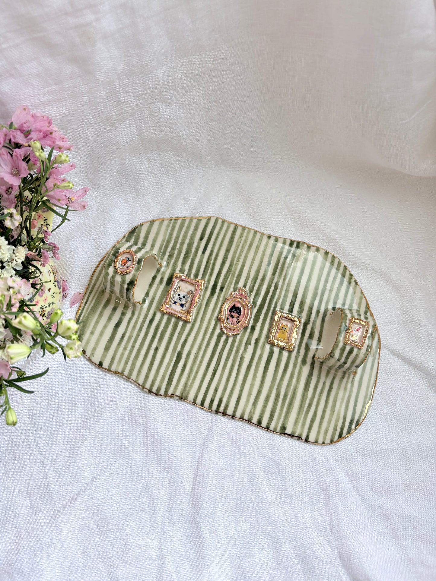 Candy Stripes Pet Gallery  🖼️ 💙 ✨14k Gold Lustre Item ✨