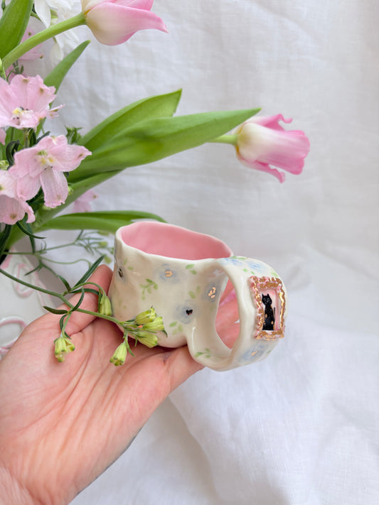 Pet Gallery Espresso Cup 🖼️ 💙 ✨14k Gold Lustre Item ✨