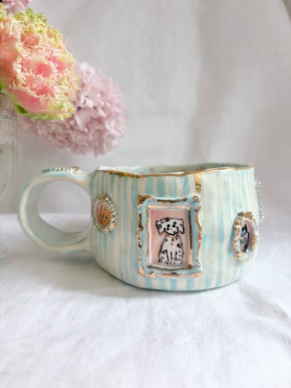 Candy Stripes Pet Gallery  🖼️ 🩵 ✨14k Gold Lustre Item ✨