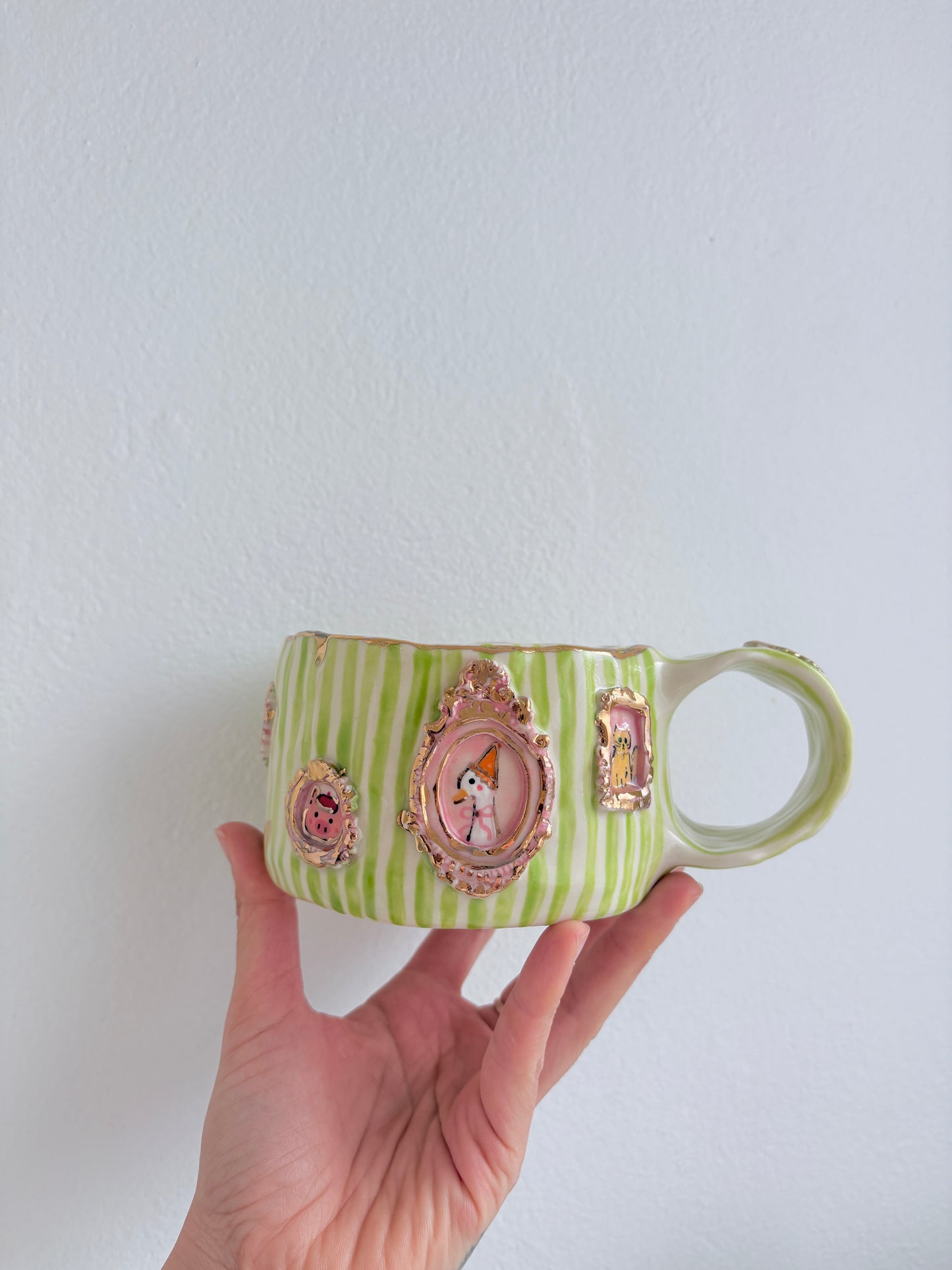 Candy Stripes Pet Gallery  🖼️ 💚 ✨14k Gold Lustre Item ✨