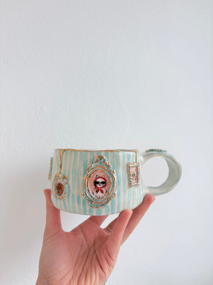 Candy Stripes Pet Gallery  🖼️ 🩵 ✨14k Gold Lustre Item ✨