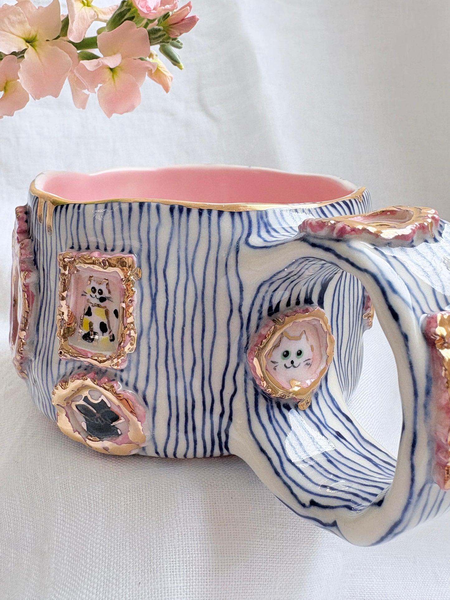 Candy Stripes Pet Gallery  🖼️ 💙 ✨14k Gold Lustre Item ✨
