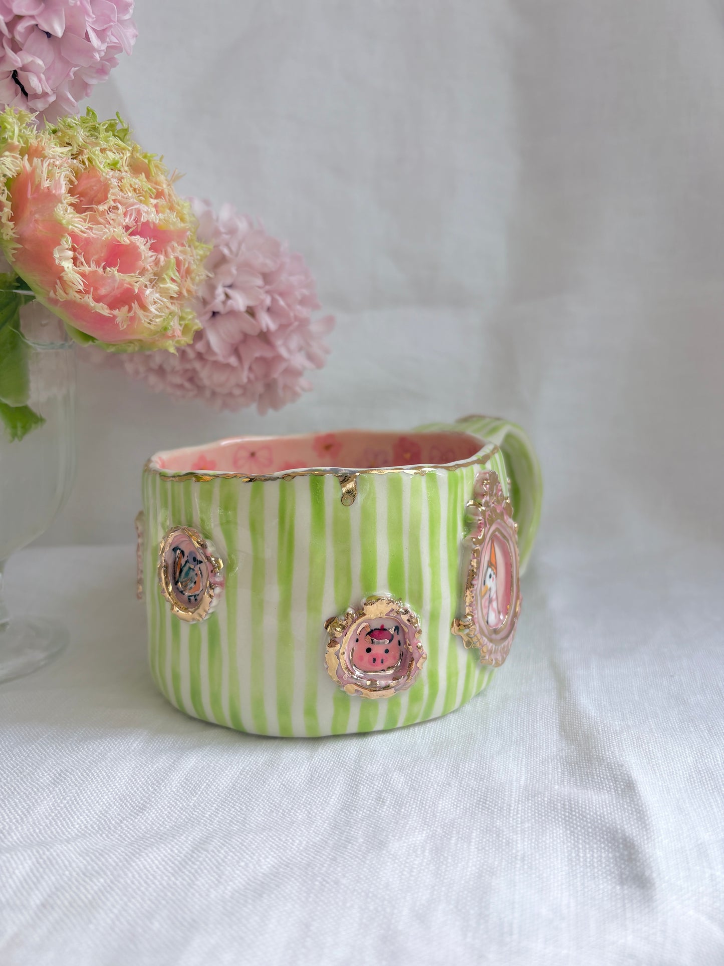 Candy Stripes Pet Gallery  🖼️ 💚 ✨14k Gold Lustre Item ✨