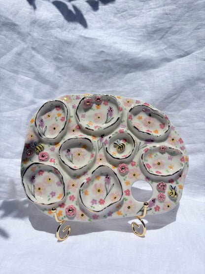 Lavender fields Paint Pallet 💜🧚‍♀️🐝 💐✨14k Gold Lustre Item ✨