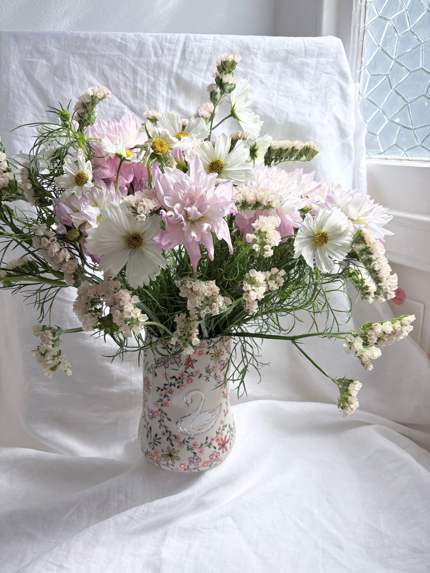 Swan Lake Vase 🦢✨14k Gold Lustre Item ✨