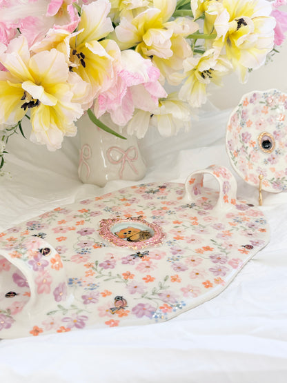 Pet Gallery Platter and Olive Plate Set ✨14k Gold Lustre Item ✨