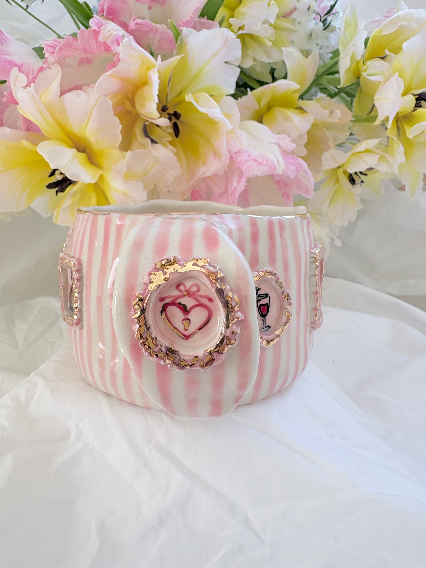 Candy Stripes Pet Gallery  🖼️ 🌸 ✨14k Gold Lustre Item ✨