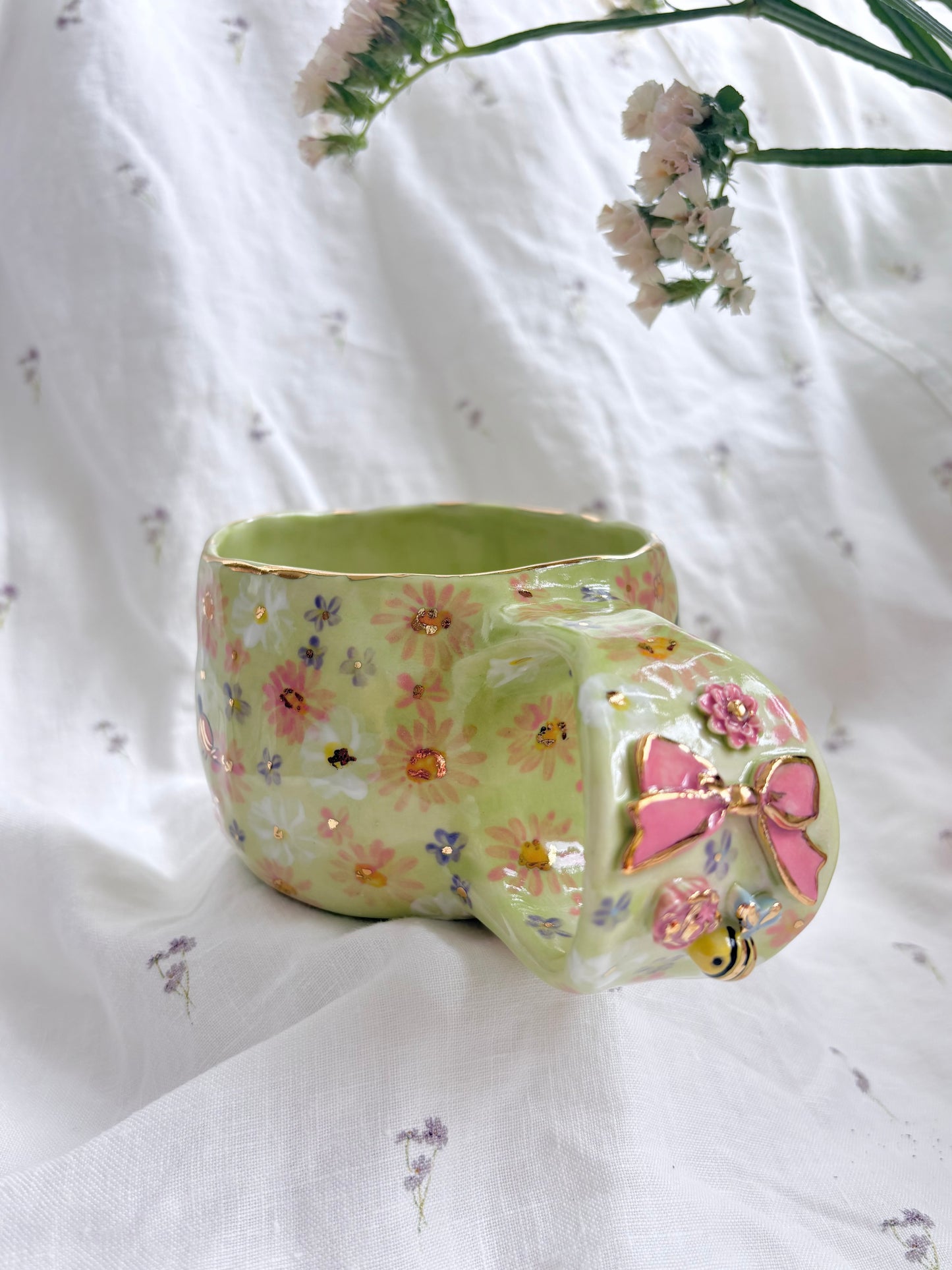 Fairy Garden 🧚‍♀️💚 💐✨14k Gold Lustre Item ✨