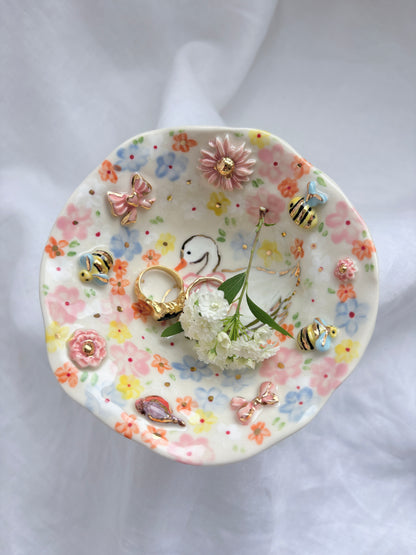 14k Gold Lustre Jewellery holder 🦢💐✨