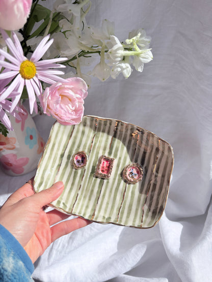 Candy Stripes Pet Gallery  🖼️  💚✨14k Gold Lustre Item ✨