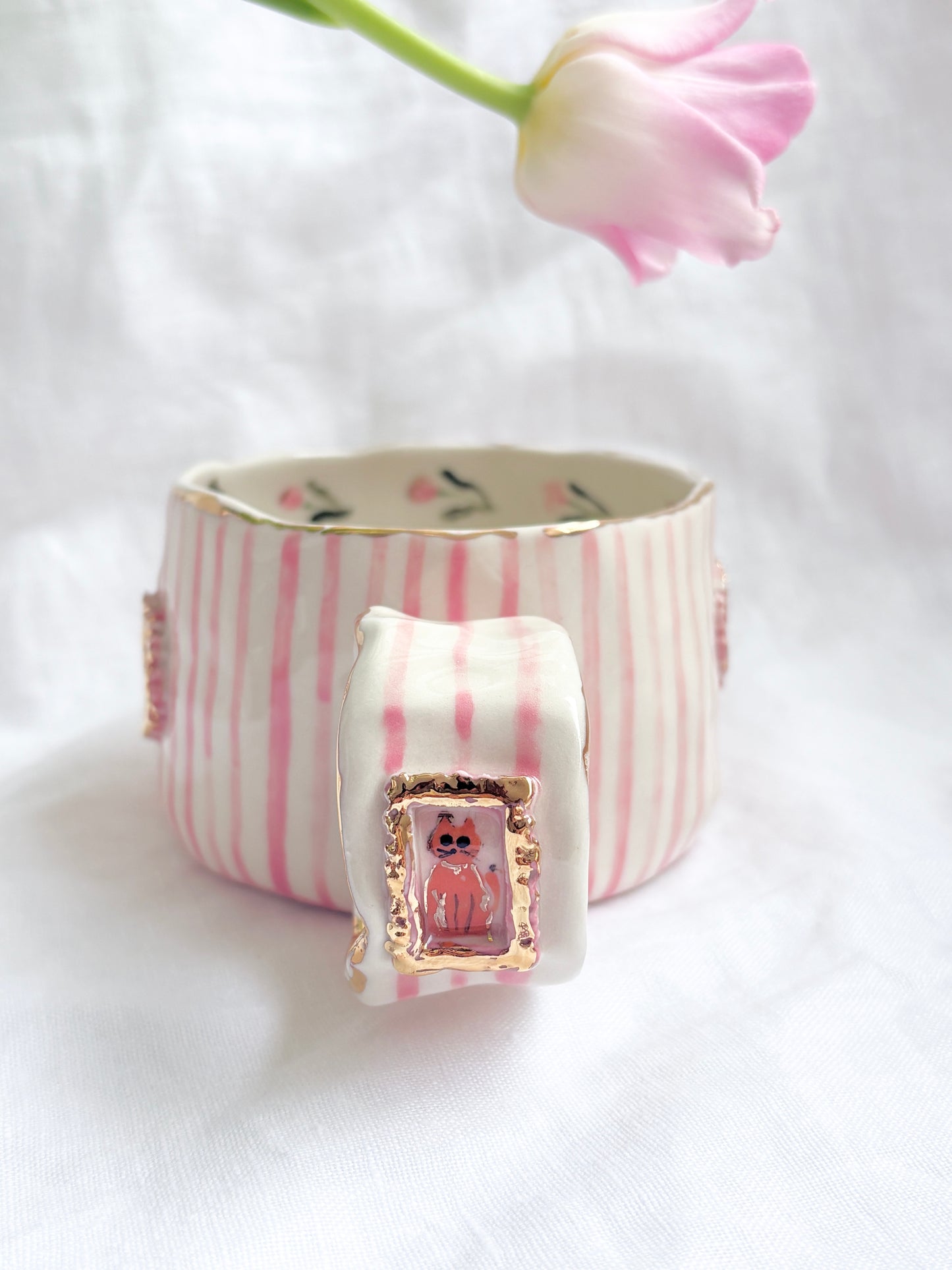 Candy Stripes Pet Gallery  🖼️  🌷 ✨14k Gold Lustre Item