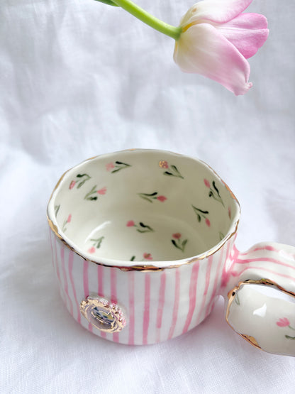 Candy Stripes Pet Gallery  🖼️  🌷 ✨14k Gold Lustre Item