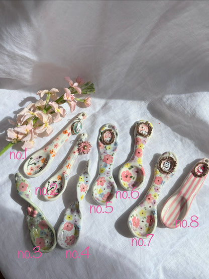14k Gold Lustre Ceramic Spoon