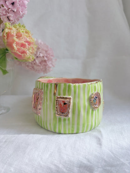 Candy Stripes Pet Gallery  🖼️ 💚 ✨14k Gold Lustre Item ✨