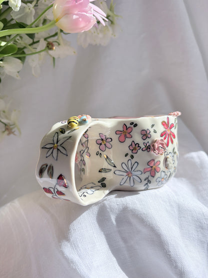 Fairy Garden Charm Mug 🧚‍♀️ 💐✨14k Gold Lustre Item ✨