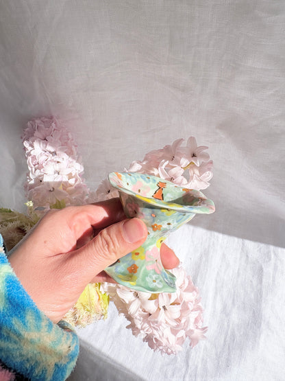 Fairy Goose 🦆 🎀 mini ring dish✨14k Gold Lustre Item ✨
